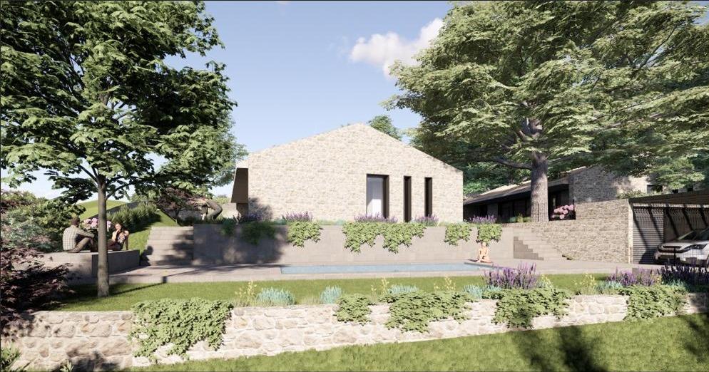 Vivienda 1 · vista desde el jardín