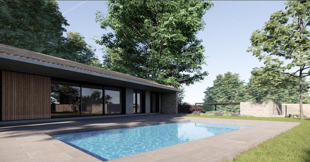 Vivienda 4 · piscina y porche