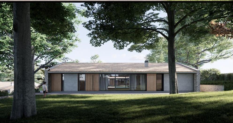 Vivienda 4 · fachada sur desde el jardín