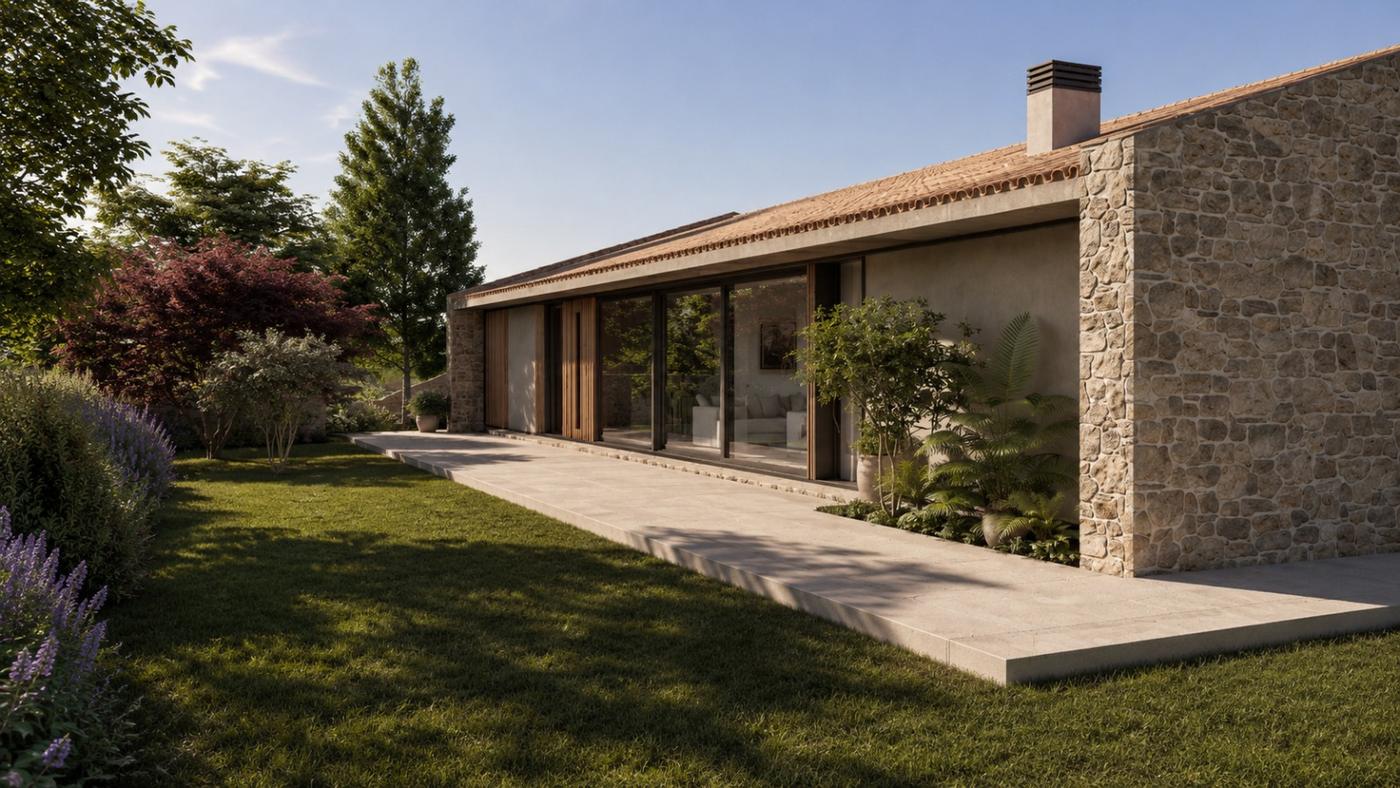Recorrido exterior junto a la fachada